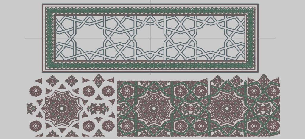 طراحی معرق کناره پایه کاناپه